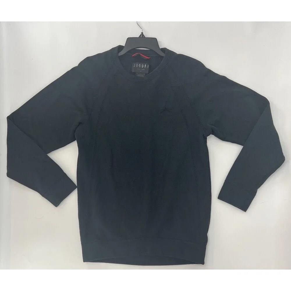 NIKE AIR JORDAN WINGS CREW FLEECE BLACK/BLACK SWEATSHIRT‎ 860194-010 Men's M